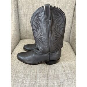 Men's Amazonas Black Leather Western Boots Size 12D